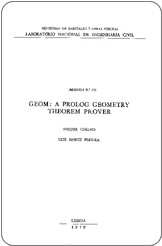 Helder Coelho, Luís Moniz Pereira. GEOM: A Prolog Geometry Prover. Laboratório Nacional de Engenharia Civil, 1976